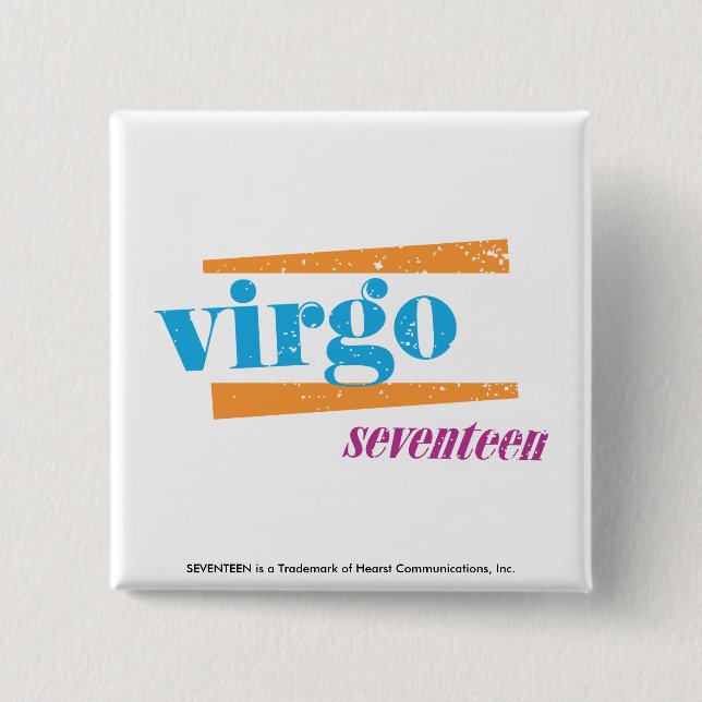 Virgo Aqua 15 Cm Square Badge (Front)