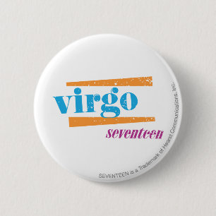 Virgo Aqua 6 Cm Round Badge