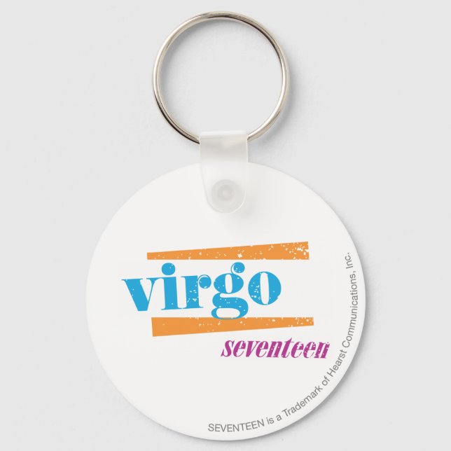 Virgo Aqua Key Ring (Front)
