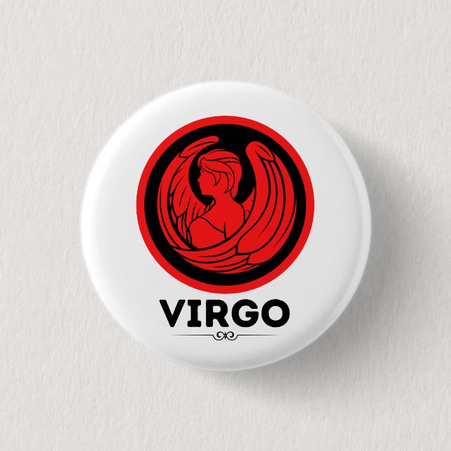 Virgo Astrological Sign 3 Cm Round Badge (Front)