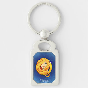 Virgo Astrological Zodiac Sign Key Ring