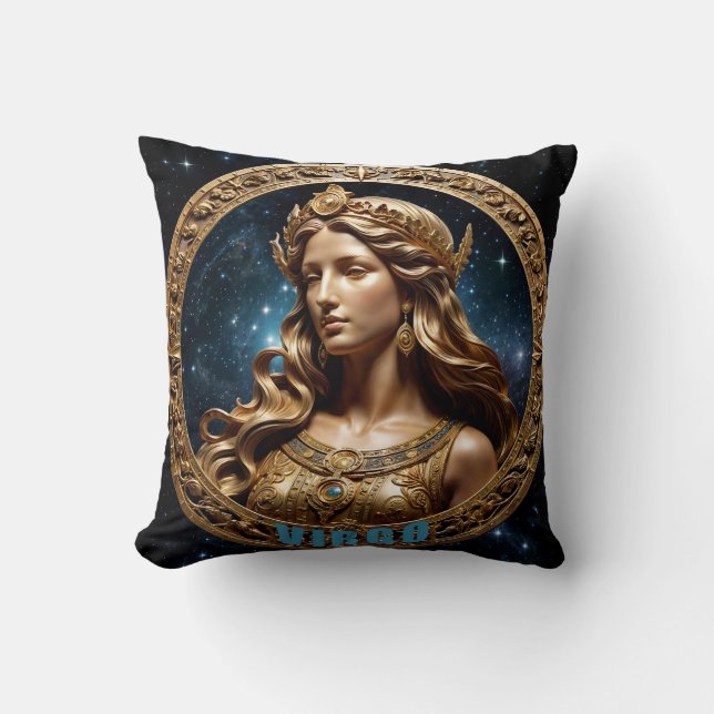 Virgo astrology sign cushion (Front)