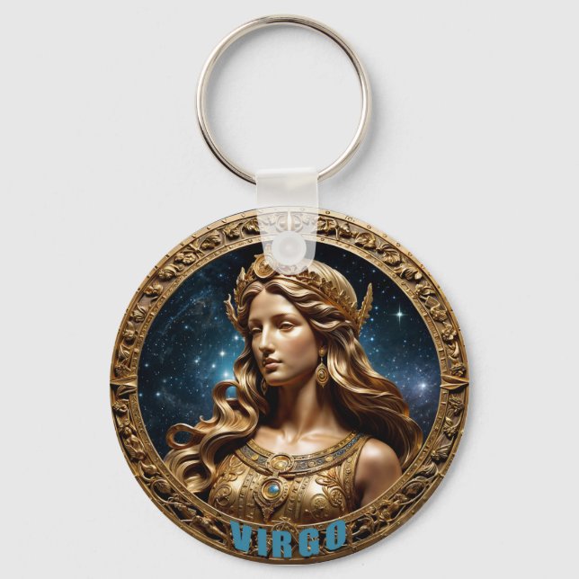 Virgo astrology sign key ring (Front)
