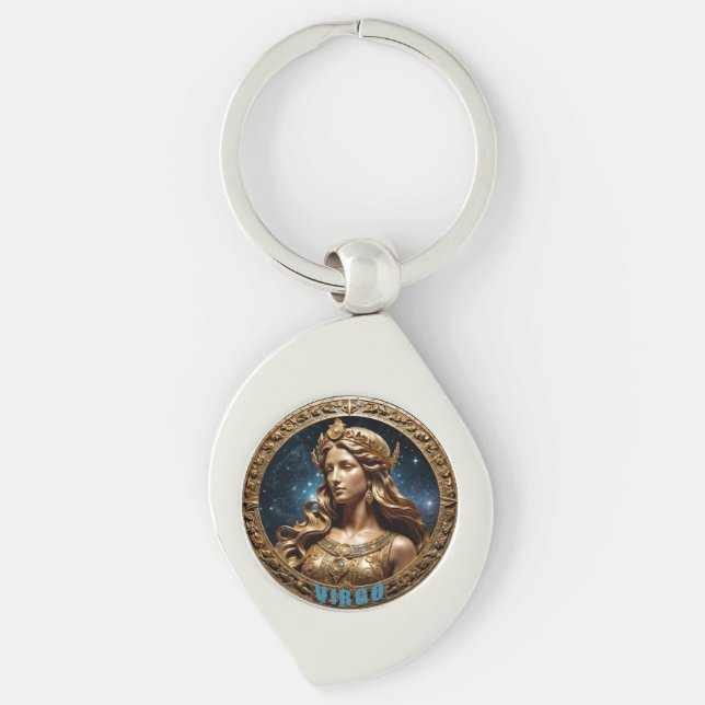 Virgo astrology sign key ring (Front)