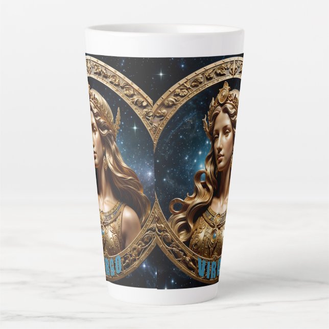 Virgo astrology sign latte mug (Front)