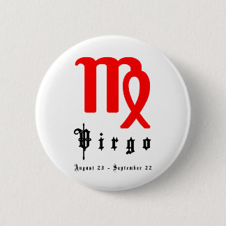 Virgo, August 23 - September 22 6 Cm Round Badge