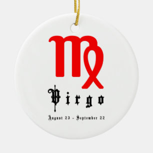 Virgo, August 23 - September 22 Ceramic Tree Decoration