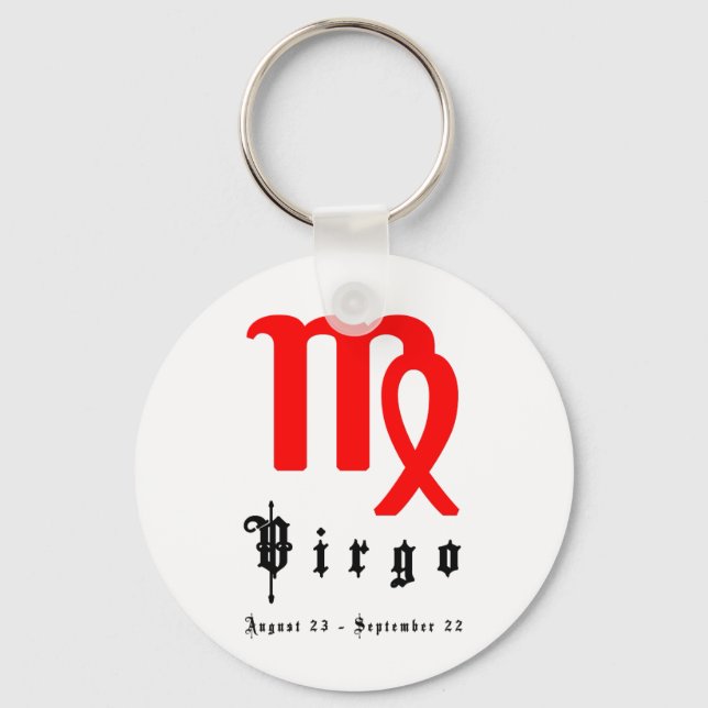 Virgo, August 23 - September 22 Key Ring (Front)