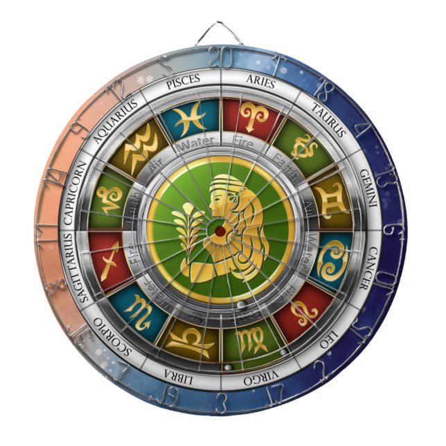Virgo (August 23-September 22). Zodiac Signs. Dartboard (Front)