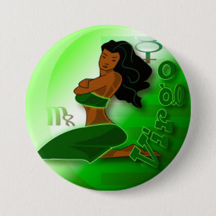 Virgo-August 23 to September 23 7.5 Cm Round Badge
