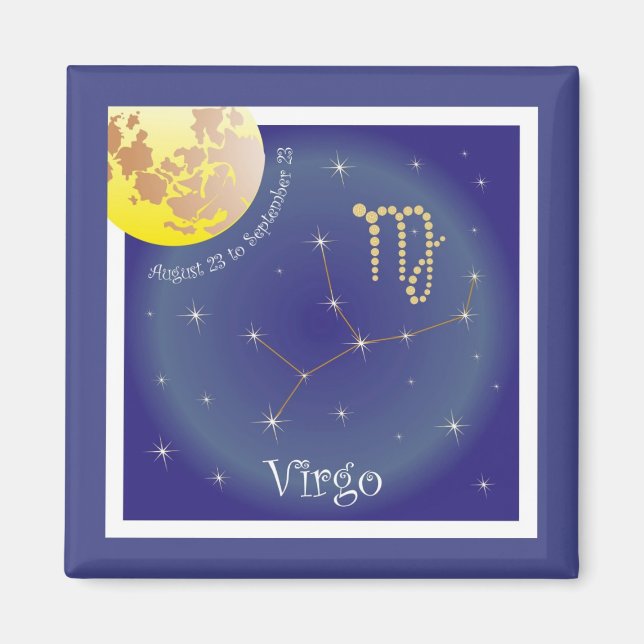 Virgo August 23 to September 23 magnet (Front)