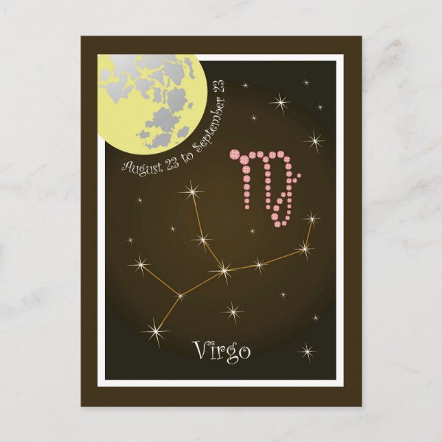Virgo August 23 to September 23 Postkarte Postcard (Front)
