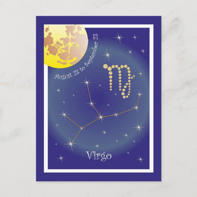 Virgo August 23 to September 23 Postkarte Postcard (Front)