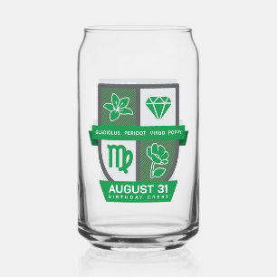 Virgo Birthday Crest™ for August 23-31 Can Glass