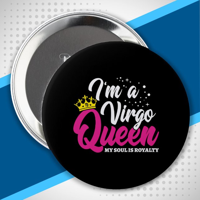 Virgo Birthday Queen Astrology August September 10 Cm Round Badge (Creator Uploaded)