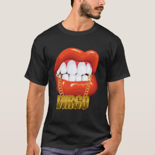 Virgo Birthday Red Lips Zodiac Sign August Septemb T-Shirt