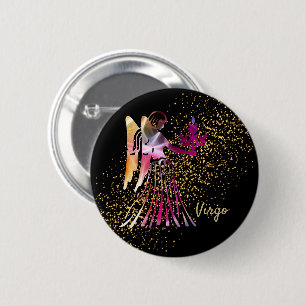 Virgo  - Birthday Sign 6 Cm Round Badge