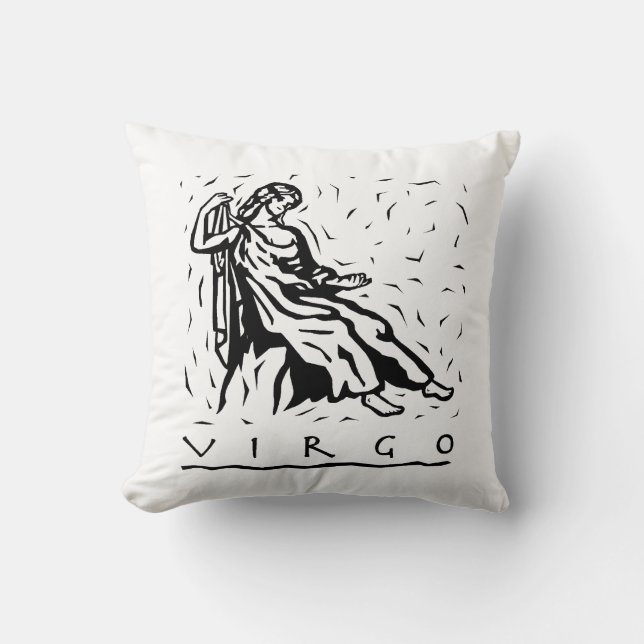 Virgo Birthday Year Astrological Zodiac Sign Cushion (Front)