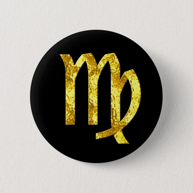 Virgo Black Gold Buttons (Front)