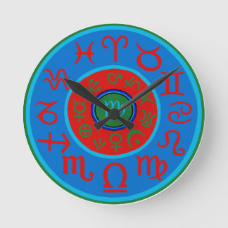 Virgo - Celestial Zodiac Round Clock