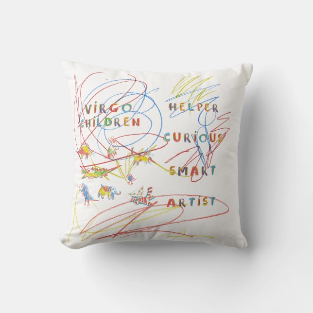 Virgo Child Astrology Zodiac Cushion (Front)