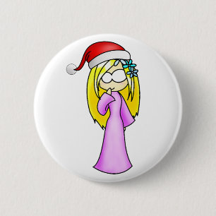 Virgo Christmas 6 Cm Round Badge