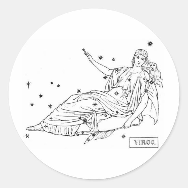 Virgo Classic Round Sticker (Front)