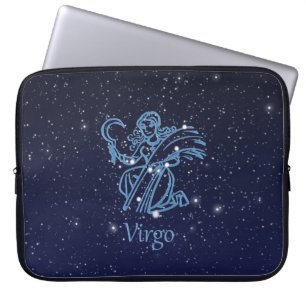 Virgo Constellation and Zodiac Sign with Stars Laptop Sleeve