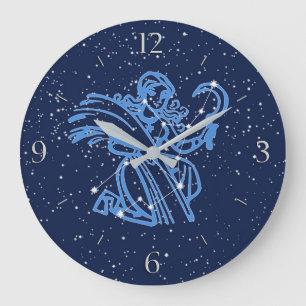 Virgo Constellation and Zodiac Sign with Stars Large Clock