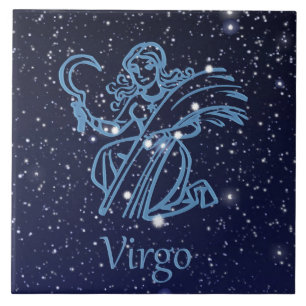 Virgo Constellation and Zodiac Sign with Stars Tile