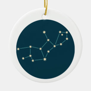 Virgo Constellation Ceramic Tree Decoration