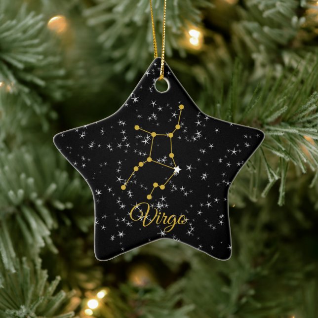 Virgo Constellation Ceramic Tree Decoration (Tree)