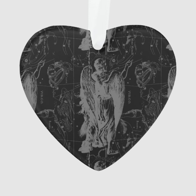 Virgo Constellation Hevelius 1690 Aug23 - Sept22 Ornament (Back)