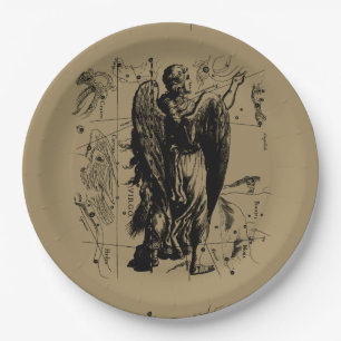 Virgo Constellation Hevelius 1690 Aug23 - Sept22 Paper Plate