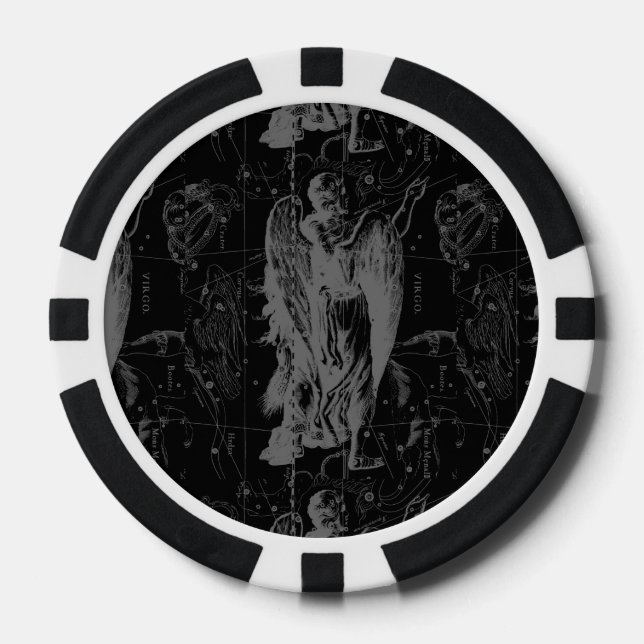 Virgo Constellation Hevelius 1690 Aug23 - Sept22 Poker Chips (Front)