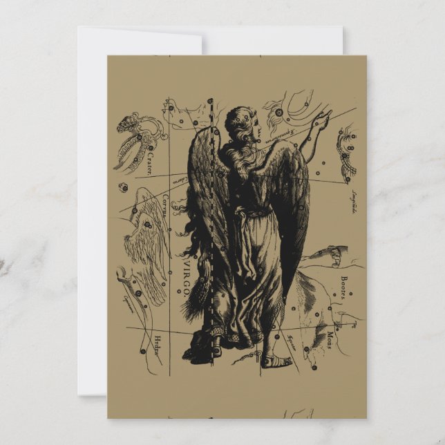 Virgo Constellation Hevelius 1690 Aug 23  Sept 22 (Front)