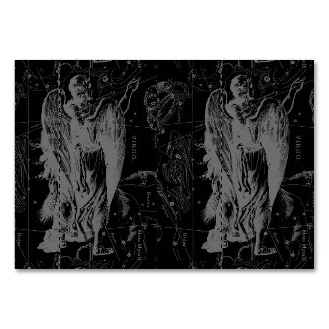 Virgo Constellation Hevelius 1690 Vintage Table Number (Front)