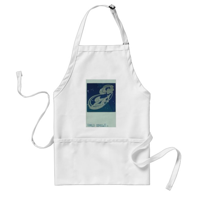 Virgo Constellation Vintage Zodiac Astrology Standard Apron (Front)