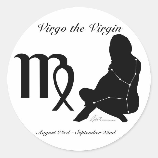 Virgo Constellation/Zodiac Stickers (Front)