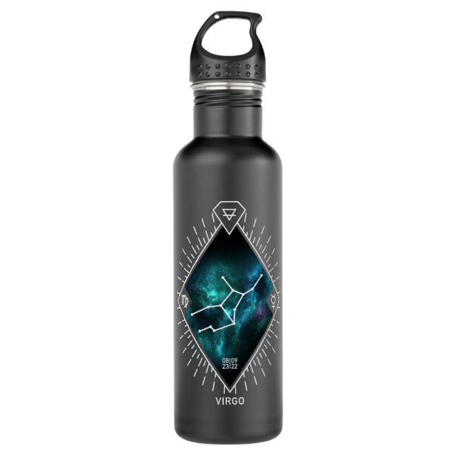 Virgo Constellation & Zodiac Symbol 710 Ml Water Bottle (Front)