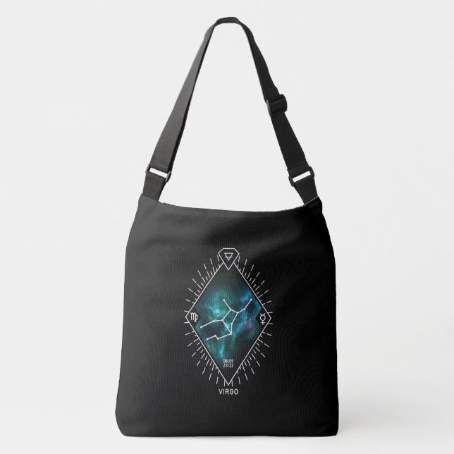 Virgo Constellation & Zodiac Symbol Crossbody Bag (Front)