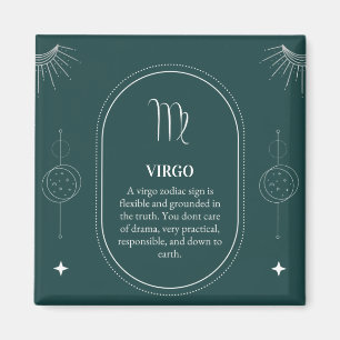 Virgo customise name 12 signs of the Zodiac Magnet