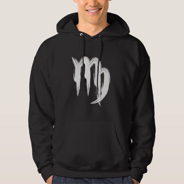 Virgo Drawn Virgin Zodiac Hoodie (Front)