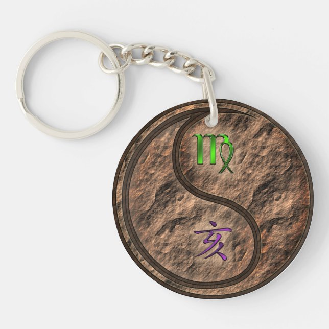 Virgo & Earth Boar Key Ring (Front)
