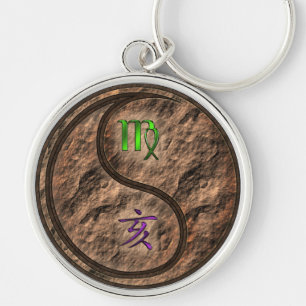 Virgo & Earth Boar Key Ring