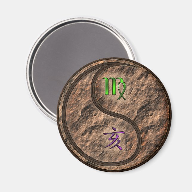 Virgo & Earth Boar Magnet (Front/Back)