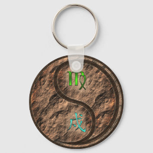 Virgo & Earth Dog Key Ring