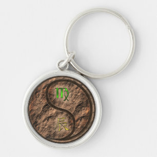 Virgo & Earth Dragon Key Ring