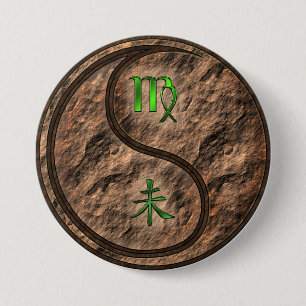 Virgo & Earth Goat 7.5 Cm Round Badge