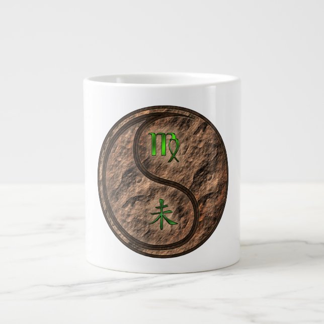 Virgo & Earth Goat Large Coffee Mug (Front)